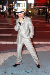 Versace pin striped suit